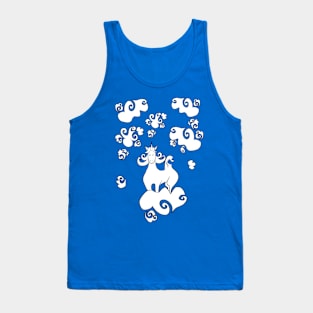 Unicorn in curly clouds Tank Top